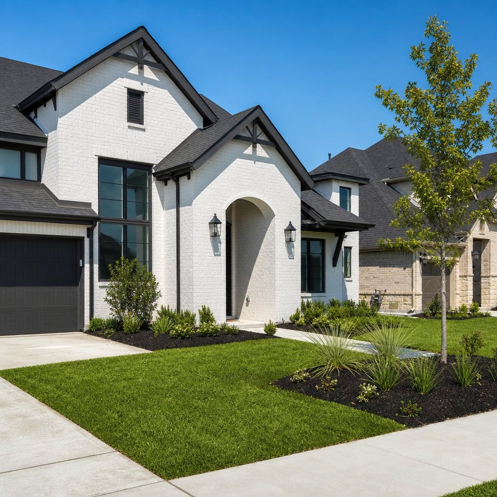 AI-generated concept image of new construction homes in Cypress, Texas